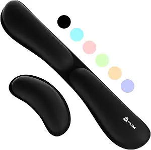 Mouse and Keyboard Wrist Rest Set, Memory Foam, Ergonomic Gaming, Office