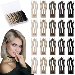 20 Pcs Double Grip Hair Clips Snap Barrettes for Women Teen Girls