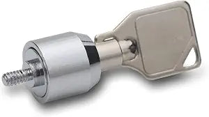 Silver Metal Desktop Computer Lock with Key, Anti-Theft, Modern Style, Works with Most Desktops & Docking Stations