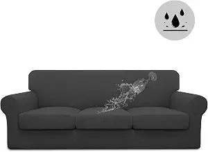 Easy-Going Waterproof Stretch Couch Cover for 3 Cushion Dark Gray