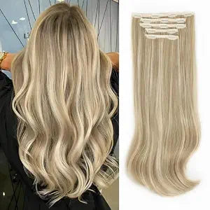 Clip in Hair Extensions,20 Inch Long Straight Layered Hair Extensions