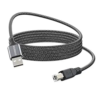 MOSWAG Printer Cable 6.6FT USB A to USB B MIDI Cable USB-A 2.0 Cord 480Mbps