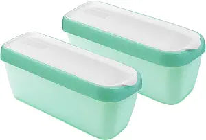 CAMKYDE Ice Cream Containers 1.5 Quarts Set of 2, Homemade Ice Cream Storage Containers for Freezer (Mint Green)