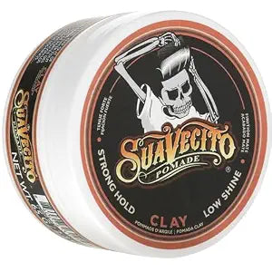 Suavecito Pomade Firme Clay for Men - Strong Hold, Low Shine Matte Finish - Professional Hair Styling Clay for Added Volume and Definition - 2.3 oz