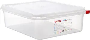 Araven Airtight Container, Food Pan with Lid for Storage in Kitchen and Restaurant, 1/2 GN 4" Deep, 1 Count, Clear
