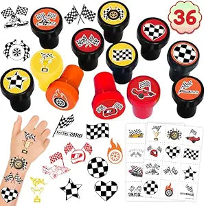 36PCS Checkered Flag Party Favors for Boys Girls