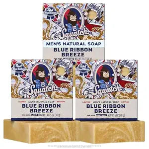 Dr. Squatch Natural Men’s Bar Soap, PBR Soap (5oz, 3-Pack)