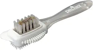Pedag Suede Shoe Cleaner Brush | Made in Germany | 4-Way Cleaning & Refreshing | Brass & Nylon Bristles + Rubber | for Suede Nubuck & Velvet Shoes Boots & Bags | 1 Brush