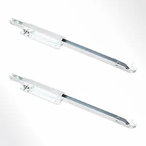 POWERTEC Drop Leaf Table Supports Set of 2, Silver Metal Table Bracket Support, Strong & Stable Drop Leaf Support, Holds 50lbs Each - Premium Steel, Burr Free Profile & Zinc Coated Finish - 71426