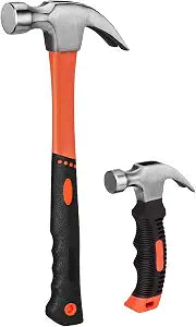 2 Piece Hammer Set,Soft Nonslip Handle & Heat Treated Head
