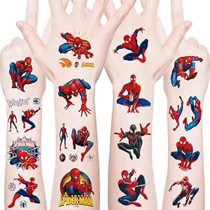 20pcs SpiderMan Temporary Tattoos for Teens Birthday Party Supplies, Party Favors Fake Tattoos Stickers,Birthday Decorations Party Game Activities Reward Gifts (Spide)