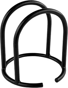 Spectrum Euro Modern Napkin Holder Organizer for Dining Room Table and Kitchen Counters, Minimalist Upright Easy Access Sturdy Base Napkin Dispenser for Paper Napkins Stand, Black