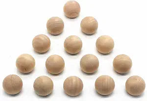 WEICHUAN 15-Pack Solid Wood Ball Knobs for Cabinet Dresser Drawer