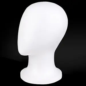 COOKOO Faceless Styrofoam Mannequin Head,Foam Head for Wigs,1 PCS