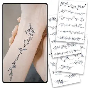 CHARLENT Semi-Permanent Tattoos for Women - 2 Weeks Long Last