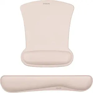 MOSISO Wrist Rest Support for Mouse Pad & Keyboard Set, Apricot