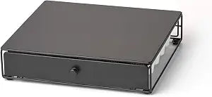 Nifty Coffee Pod Drawer Compatible with K-Cups, 36 Pod Pack Holder, Non-Rolling, Compact Under Coffee Pot Storage Sliding Drawer, Home Kitchen Counter Organizer, Black