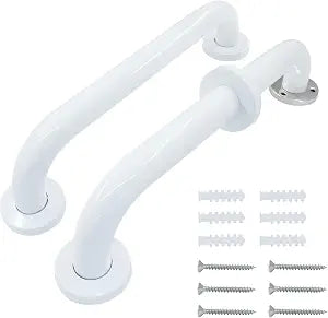 White Safety Grab Bar, 2 Pack, Stainless Steel