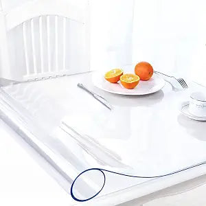 16x72 Inch Upgraded Clear Plastic Tablecloth Coffee Dining Room Table Protector Cover Water Resistant Easy Clean Wood Marble Furniture Protection Vinyl PVC Office Writing Desk Pad Mat Cover
