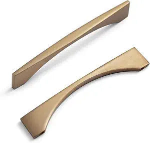 Goo-Ki 5''(128mm) Hole Centers Zinc Alloy Cabinet Pull,Modern Minimalist Style Champagne Bronze Cabinet Handle for Drawer,Dresser, Cupboard Wardrobe Cabinet, 6 Pack