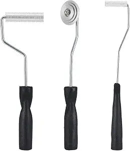 Fiberglass Roller Tools Kit, 3pcs Fiberglass Resin Laminating Bubble Roller Set for Tub Shower Bathtub Boat Repair
