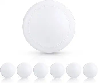ECOELER LED Flush Mount Ceiling Light, 5/6inch Surface Mount Disk Downlight, 16.5W, 1100Lm, 3000K Warm White, Dimmable Flat LED Can Lights for Bathroom, Kitchen, Closet, ETL & FCC, 6 Pack