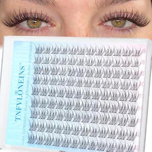 TNFVLONEINS Short Lash Clusters 9-12mm Natural Eyelash Clusters