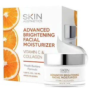 Skin Aesthetics Vitamin C & Collagen Face Moisturizer - Anti-Aging, Hydrating, Fine Lines & Wrinkles, Brightening - Dermatologist Tested Korean Skincare - Clean Beauty, Cruelty-Free - 1.69 oz