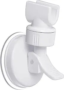 Adjustable Shower Head Holder, White Shower Hand Held Holder Bathroom Removable Suction Cup Handheld Showers Head Bracket Wall Mount Bracket for Marble Glass Metal Ceramic Smooth Surfaces