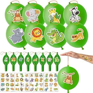 72 PCS Wild Animal Party Favors for Boys Girls