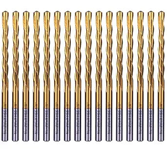 NordWolf 16-Piece HSS Drywall Cut Out Bit Set, Titanium Nitride Coated 1/8" Cutting Bits for Cutout Tools & Spiral Saw