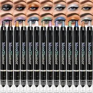 Eyeshadow Stick Set Shimmer Creamy Retractable Blendable 14 Pcs
