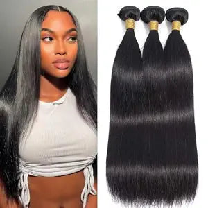 Straight Bundles Human Hair 12 14 16 Brazilian Hair Extensions Quick Weave