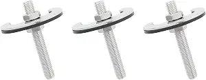 TAODAN 3 Sets Stainless Steel Horseshoe Piece Fixing Plate Single Hole 55mm Faucet Mounting Nut Washer Holder for Kitchen Sink Bathroom Sink Replacement Repair Parts Accessories