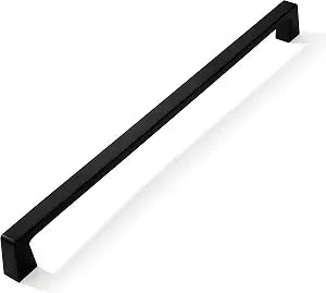 khtumeware 2 Pack 12 Inch Hole Center Kitchen Cabinet Handles, Matte Black Cabinet Pulls Kitchen Cabinet Hardware, Furniture Pulls for Bathroom Cupboard Drawer Handles Dresser Pulls