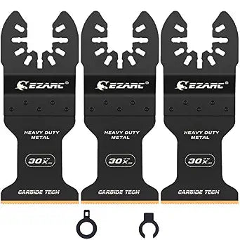 EZARC Carbide Oscillating Saw Blades for Hardened Metal, 3-Pack