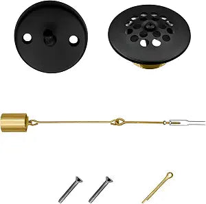 Tub Drain Linkage Assembly with Trip Lever Overflow Stopper Switch Hardware