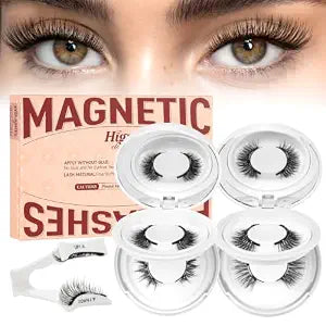 Higu clace Magnetic Eyelashes 4Pairs Magnetic Lashes with Applicator(A4)