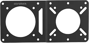 Monzlteck VESA Mount Adapter Plate for Mac mini M4 & NUC Universal Extension Bracket for Mini PCs, Fits 75x75mm & 100x100mm VESA Monitor Arms, Securely Mount Small Computers Behind Display