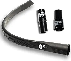 ALL PARTS ETC 1.25" Flexible Vacuum Crevice Tool with 2 Adapters (1.5" & 1.375") 24" Long for Cleaning Under Refrigerators, Furniture & Appliances Fits Bissell, Shark, Oreck, Eureka & More