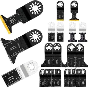 20 Pcs Titanium Oscillating Saw Blades Compatible with Star-Lock Tools