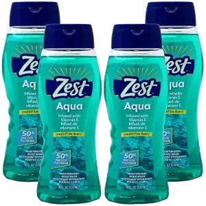 Zest Aqua Body Wash, 18 Oz (Pack Of 4)