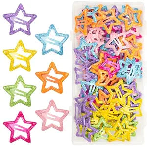 70 Pcs Metal Glitter Snap Hair Clips for Women,Small Snap Barrettes for Women Girls Thick Fine Hair (7-Colors)