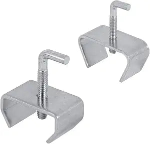Prime-Line U 11310 Bed Frame Rail Clamp Kit, Fits 1 In. and 1-1/4 In.. Frames, Steel Construction, Zinc Plated (2 Sets)