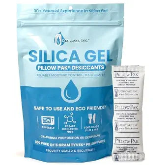 Pillow Pak Silica Gel Packets, 5g - Desiccant Packs (Pack of 100)