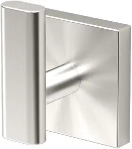 Gatco 4075 Elevate Single Robe Hook, Wall Mounted Hook for Bathroom Towels & Robes, Satin Nickel