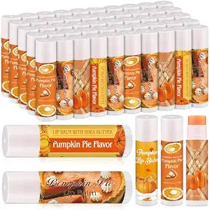 15 Pcs Fall Party Favors Pumpkin Pie Lip Balms Bulk Thanksgiving Gift