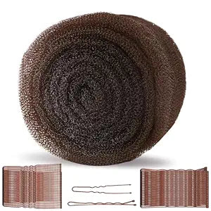 Hair Sponge for Updo & Volume Bumps Tool, Hair Filler for Thin Hair, Padding for Updo with 100 Bobby Pins, 70 Inch, Salon Must-Have, Dark Brown