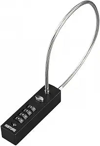 Outdoor Fence Gate Lock Locker - Bike, Cable Chain, Combination Locks (Black)