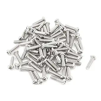 uxcell M3 x 12mm 304 Stainless Steel Cross Head Phillips Pan Head Screws Bolt 60pcs